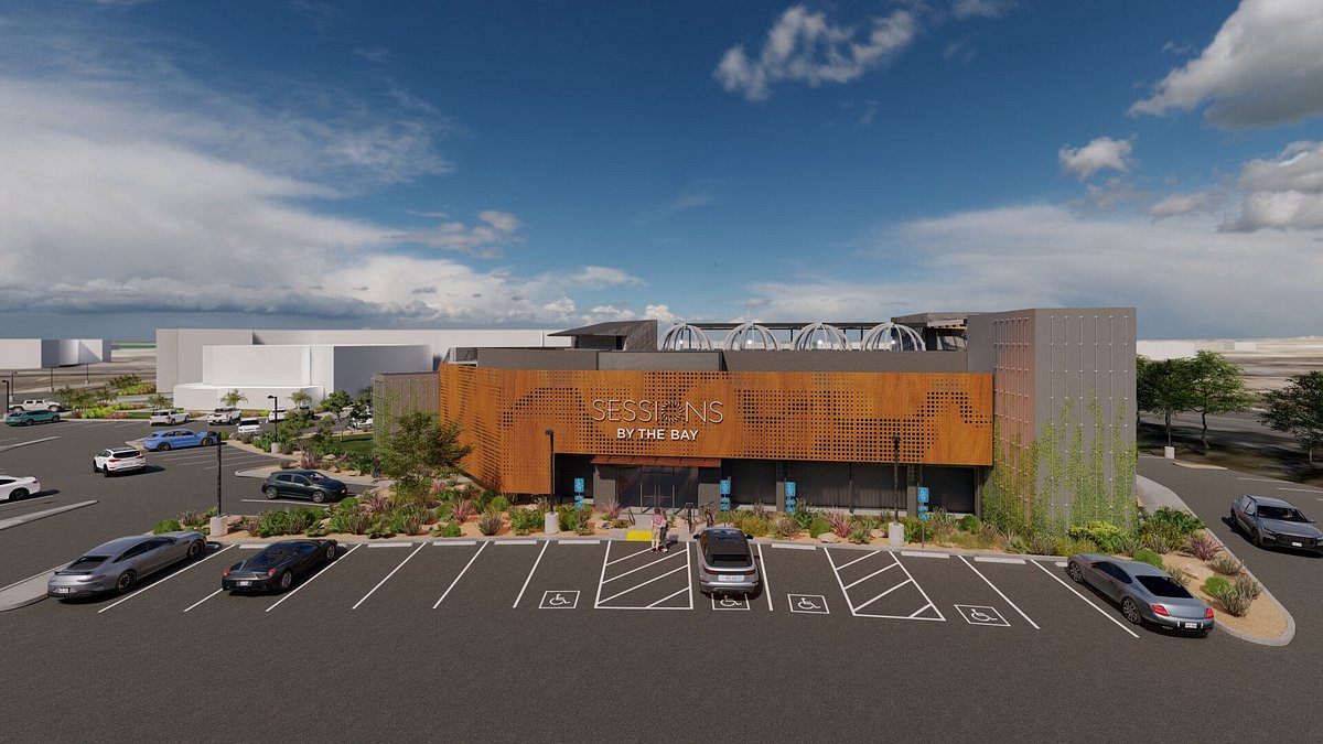 Sessions By The Bay rooftop bar with panoramic views of San Diego Bay in National City